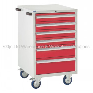 Euroslide Storage Cabinet Mobile 6 Drawers